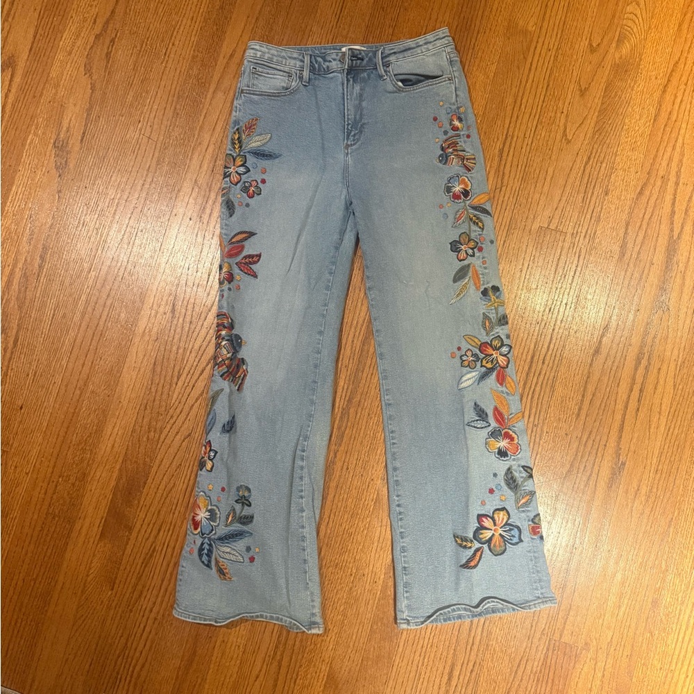 Free People Driftwood Charlee Wide Leg Jeans